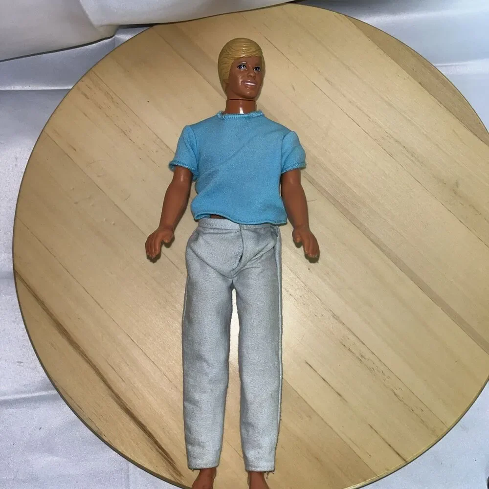 Ken Doll (Barbie) Molded Blonde Hair Blue Eyes 1968 Body/1983 head Vintage